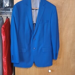Men's Hart Schaffner Marx 10 Pocket Sport Coat Blue 100% 38R